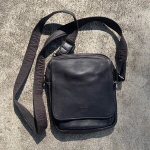 Katana Leather Crossbody Bag chocolate used